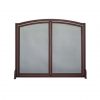 A brown Stoll Triple Panel Screen with glass doors.