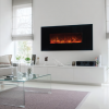 A Modern Flames Landscape Linear Electric Fireplace in a living room.