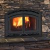 An Astria Montecito Estate Wood Burning Fireplace in a living room.