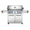 A Napoleon Prestige P665RSIB gas grill with two burners.