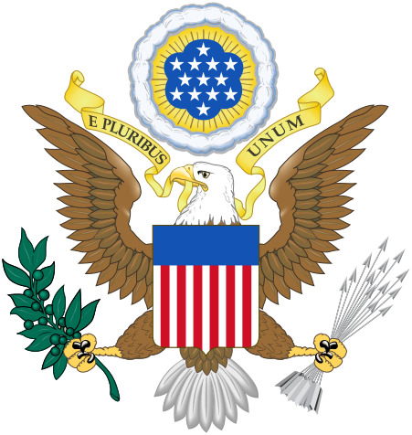 The coat of arms of the united states.